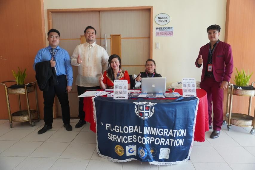 Fil-Global staff getting ready for the registration of participants to the Students' Expo