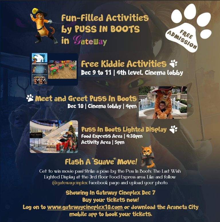 Join Puss in Boots’ latest adventure at the City of Firsts