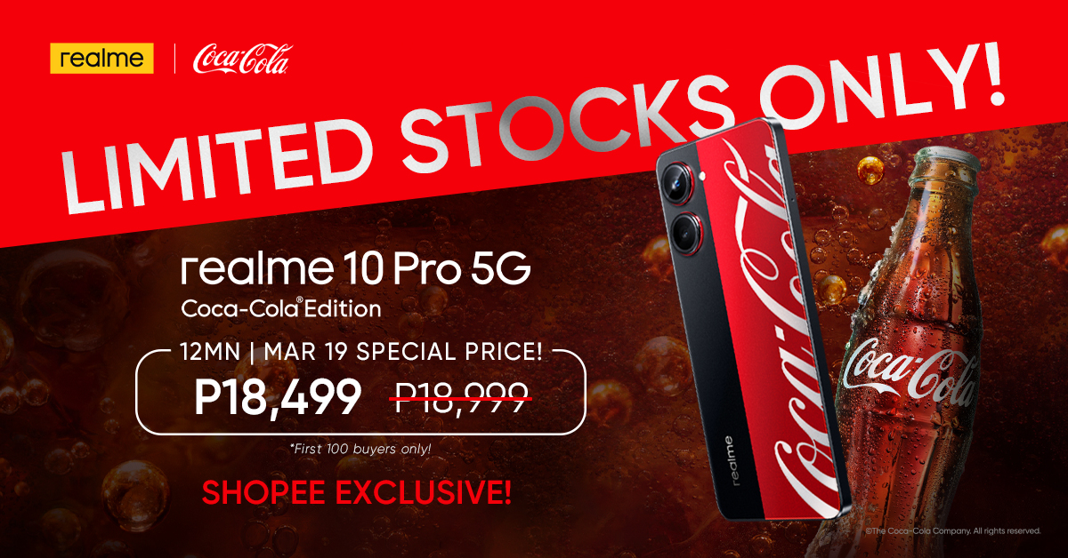 Snag the realme 10 Pro 5G Coca-Cola® Edition on Shopee_Photo 1