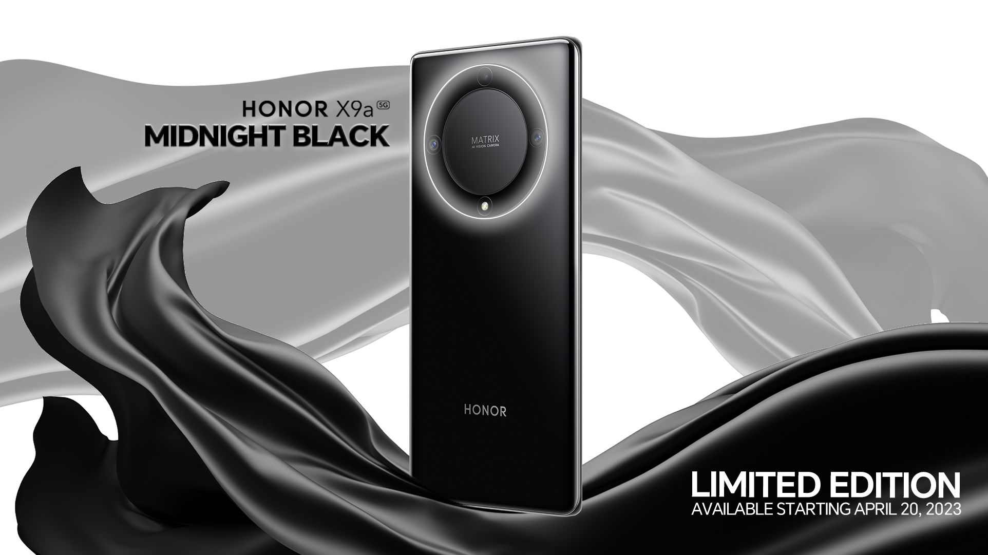 Main KV - Limited-edition HONOR X9a 5G Midnight Black to officially hit stores on April 20