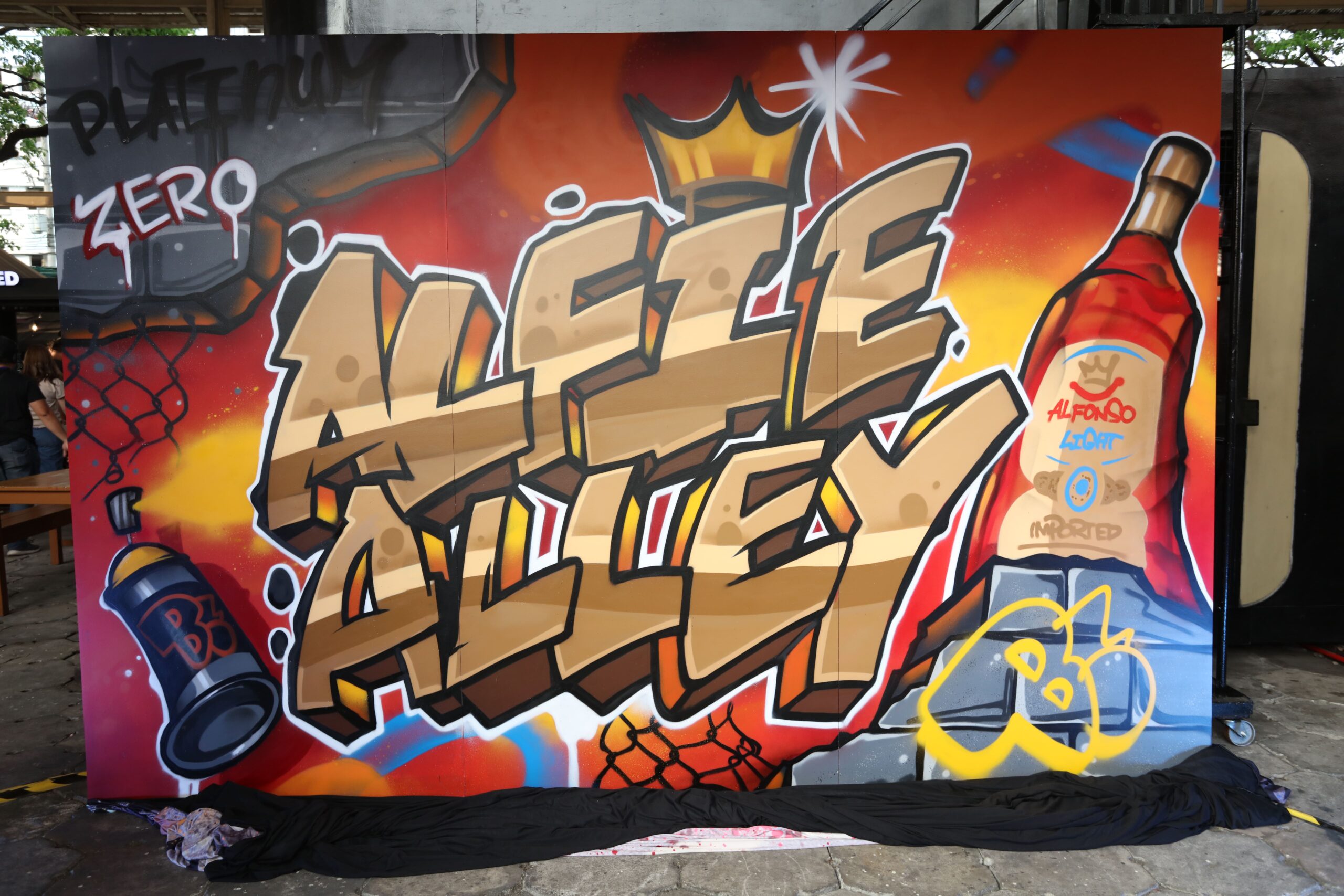 Alfie Alley graffiti wall was unveiled during the program