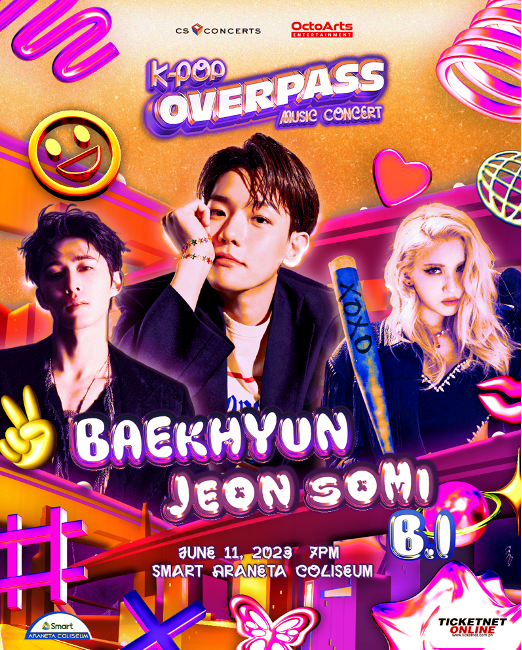 Cornerstone, OctoArts bring K-Pop sensations Baekhyun, Jeon Somi, and B.I for OVERPASS 2023