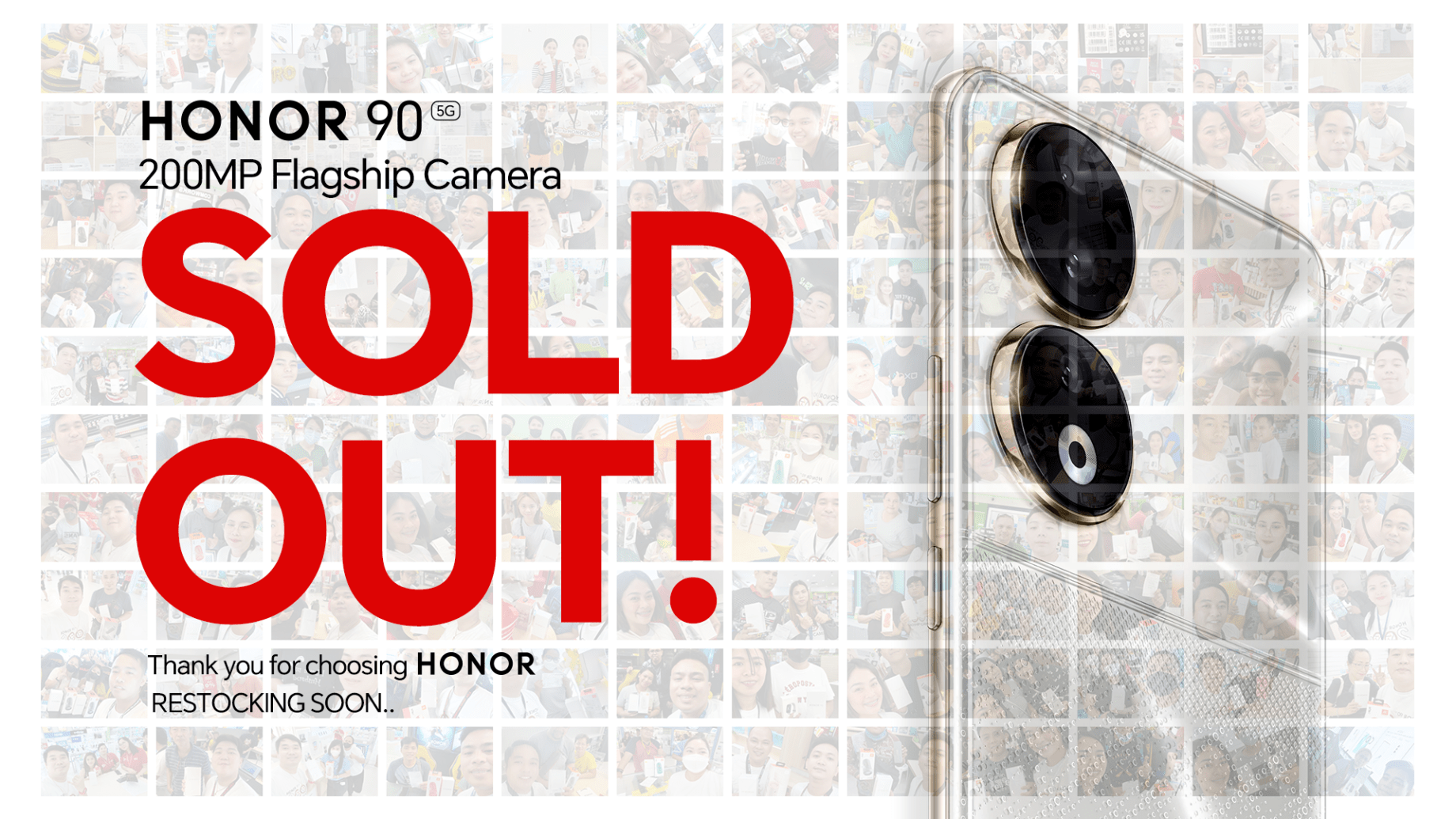 HONOR 90 5G Sold Out! High Demand from Public Forces HONOR to Restock Soon
