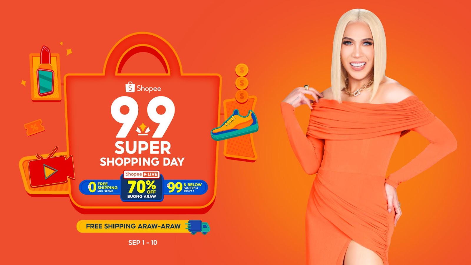 Shopee launches 9.9 Super Shopping Day with Vice Ganda as new Brand Ambassador, partners with the League of Provinces to digitize MSMEs