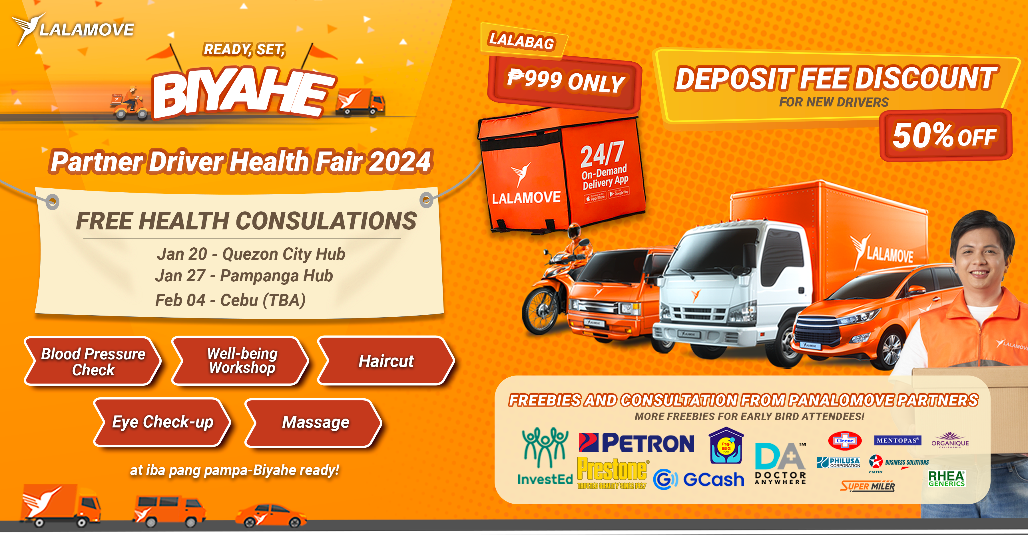 Ready, Set, Biyahe: Lalamove Philippines opens 2024 with Partner Driver Health Fair series in Luzon, Cebu