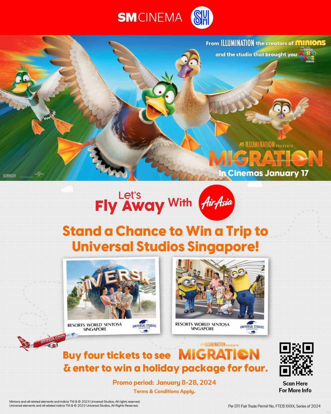 EXPERIENCE THE MOVIE ‘MIGRATION&#8217; ON THE BIG SCREEN AND STAND A CHANCE TO WIN A SINGAPORE GETAWAY WITH AIRASIA, UNIVERSAL STUDIOS, AND SM CINEMA