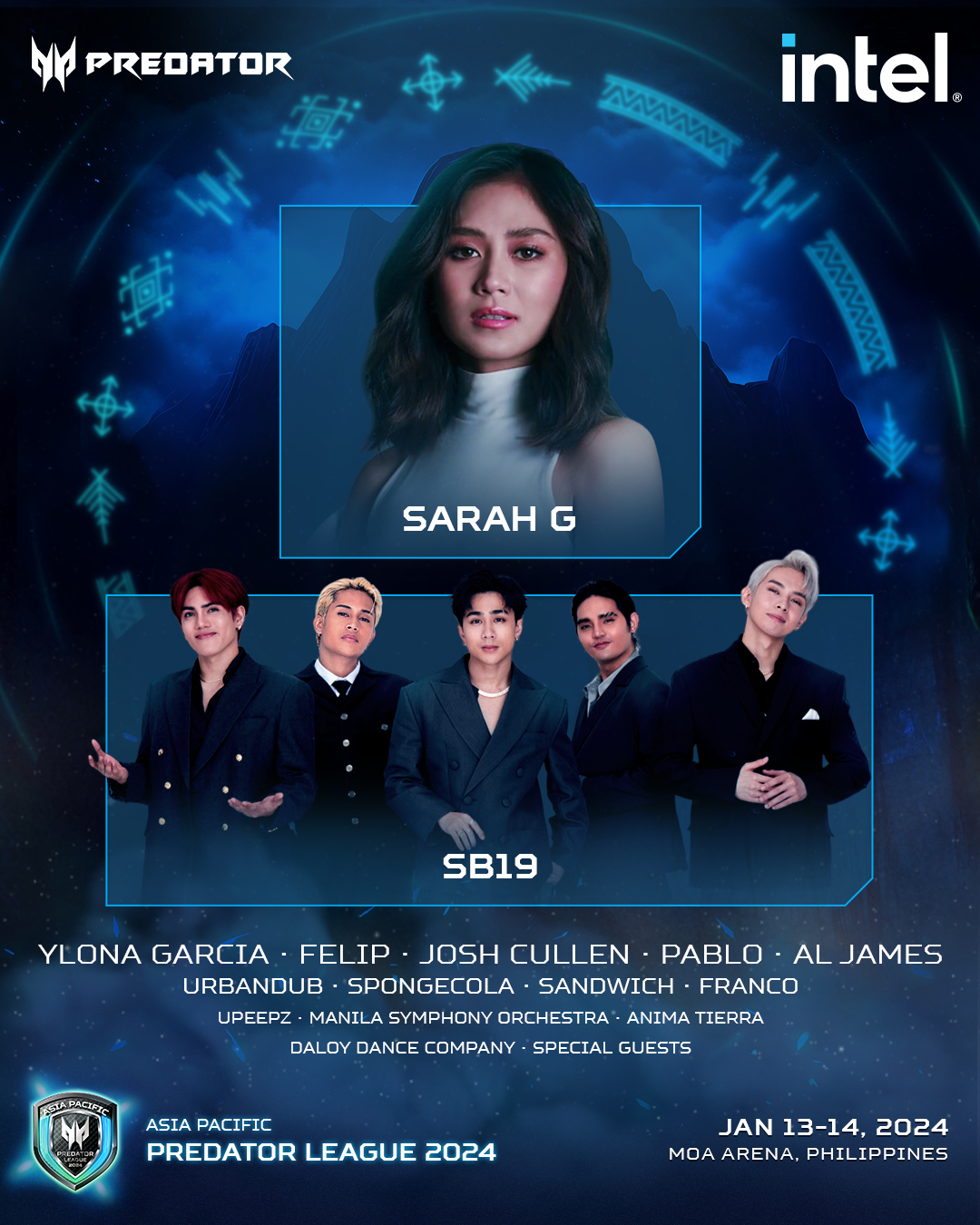 Sarah G, SB19 will set the Asia Pacific Predator League 2024 Grand Finals stage on fire with #AceYourWorld