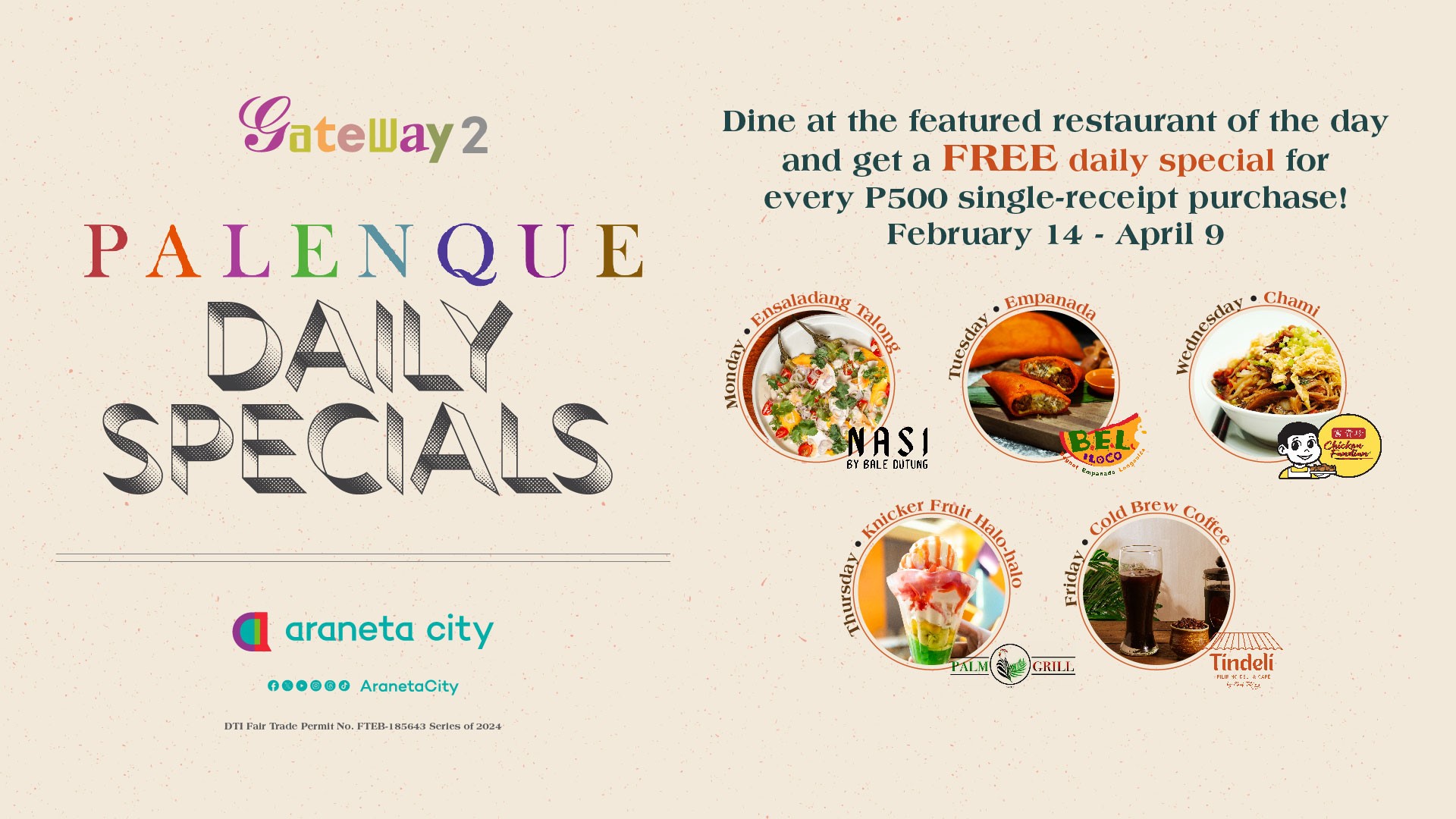 Explore the rich PH flavors, get freebies at New Gateway Mall 2’s Palenque