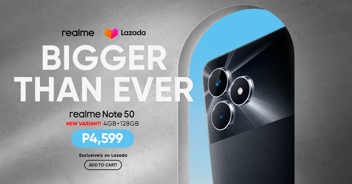 Realme Note 50 now comes in higher storage variant, available on Lazada starting February 21
