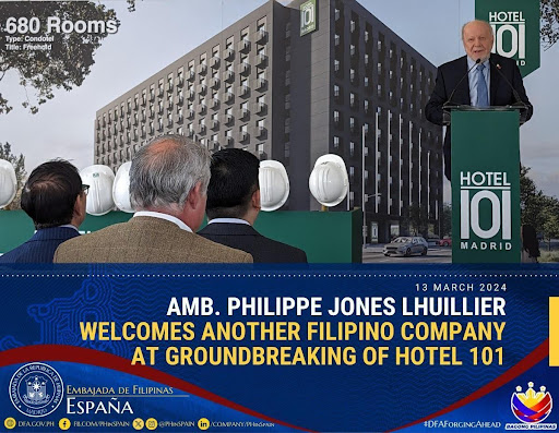 AMBASSADOR PHILIPPE J. LHUILLIER WELCOMESHOTEL 101 GLOBAL AS LATEST FILIPINO COMPANY IN SPAIN