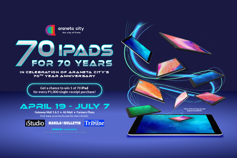 Celebrate 70 years of Araneta City, win an iPad