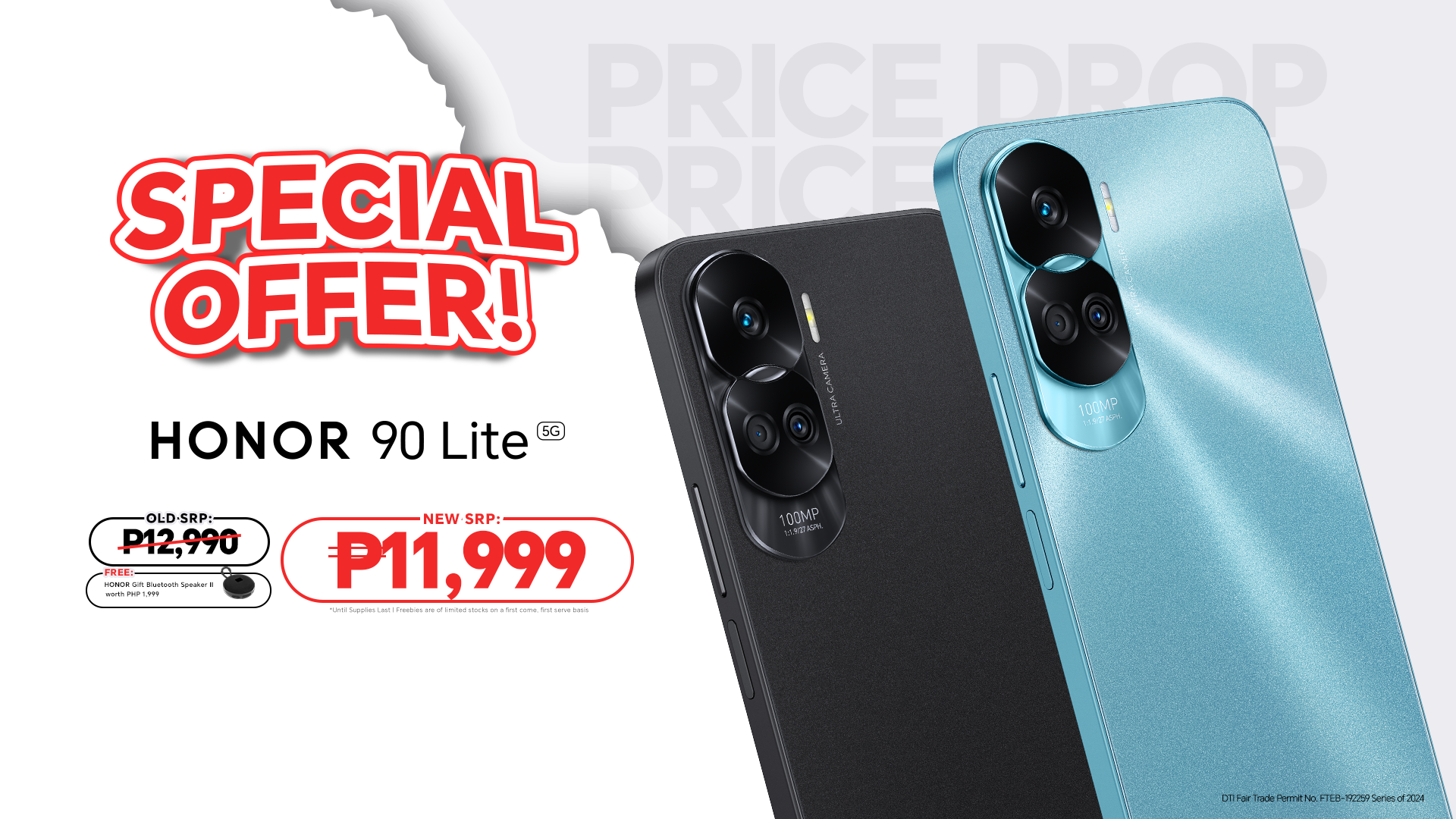 Limited Time Offer: Save Php 1,000 and Grab a FREE Bluetooth Speaker with the HONOR 90 Lite 5G!