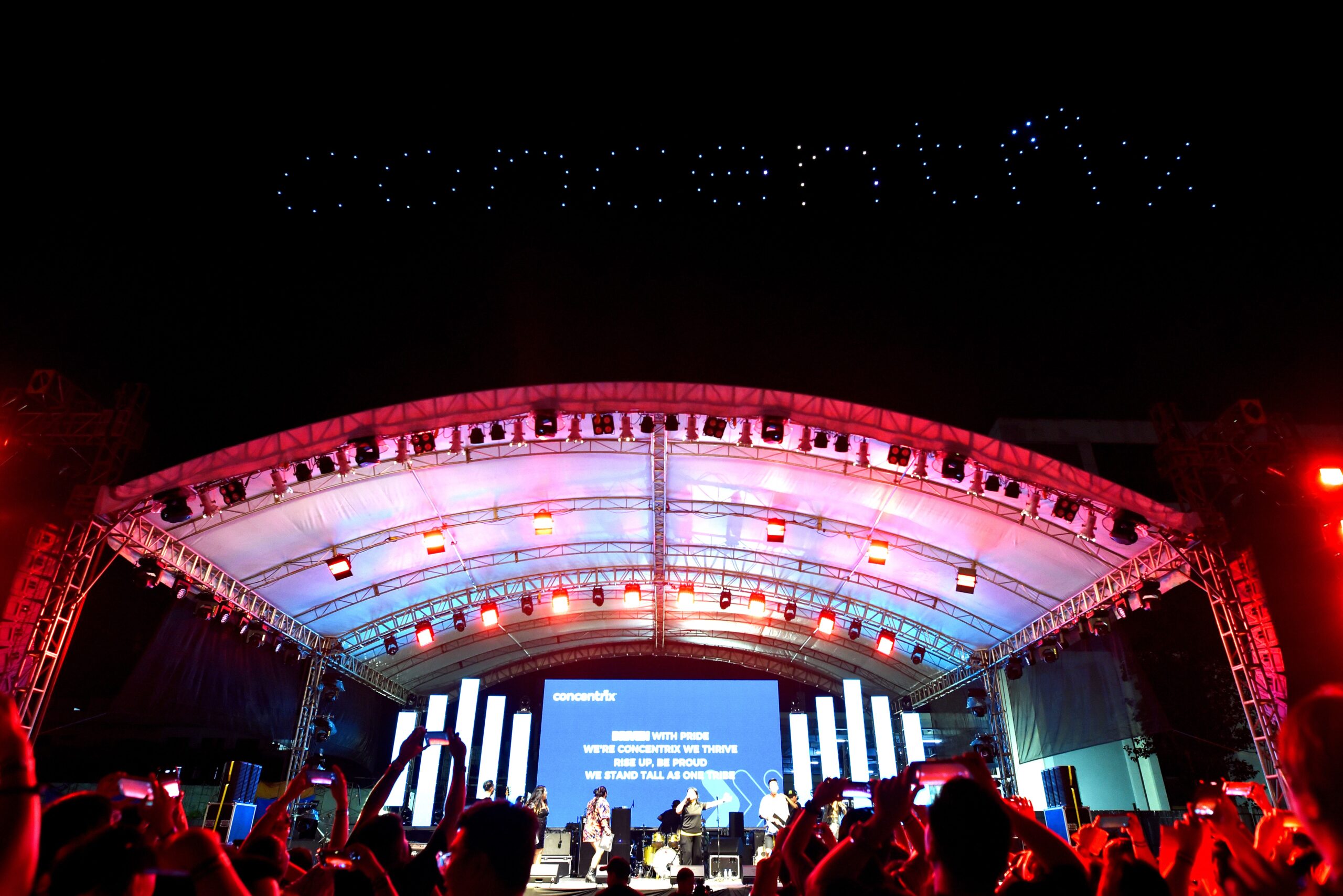 Concentrix Unveils New Brand in Drone Show at Family Day Concert