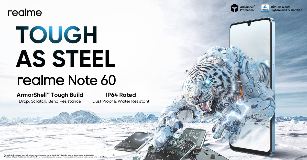 The ‘Tough as Steel’ realme Note 60 proves its durability &#8211; now available for as low as P4,999