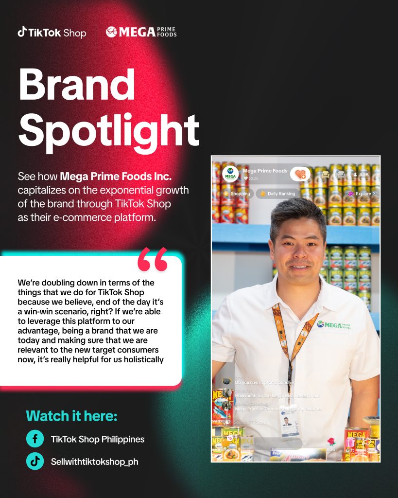 TikTok Shop Powers Mega Prime Foods&rsquo; Journey to Elevate Filipino Family Meals