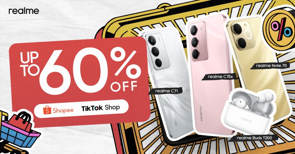 Score up to 60% on realme Smartphones, Wearables, and More This August