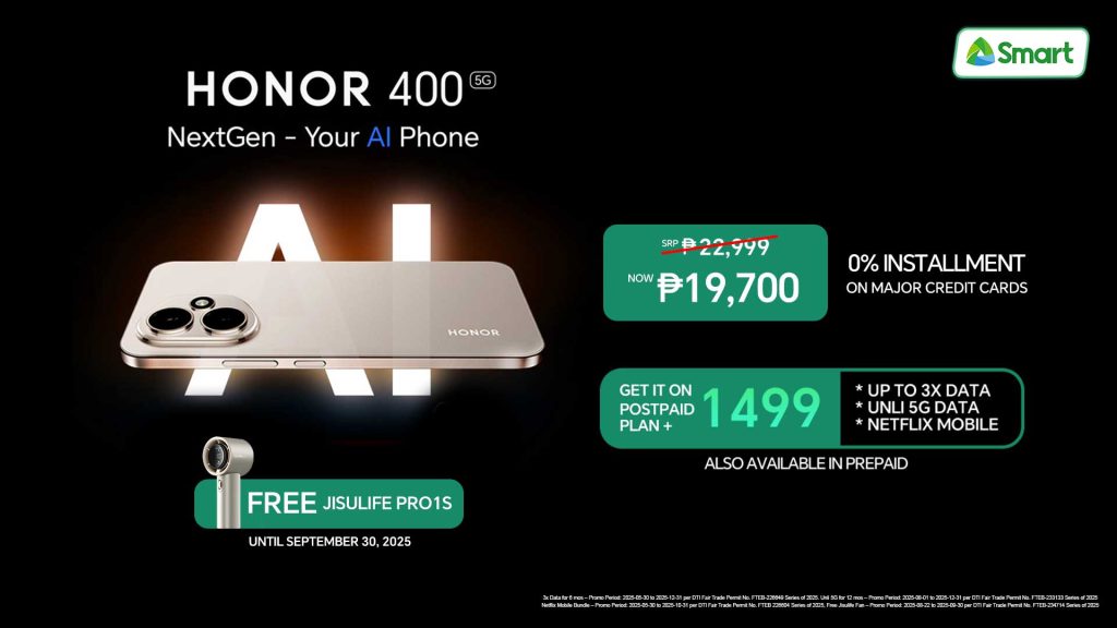 HONOR 400 Now Available Nationwide with Smart Signature Plan Plus 1499