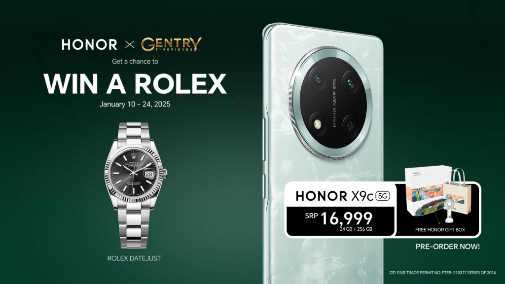HONOR X9c 5G, Now Available for Only Php 16,999! Pre-order To Win a ROLEX Watch