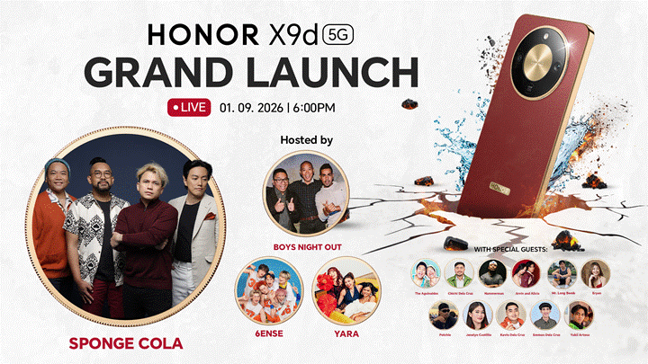 HONOR X9d 5G Grand Launch Brings Together Sponge Cola, 6ense, YARA, and Boys Night Out