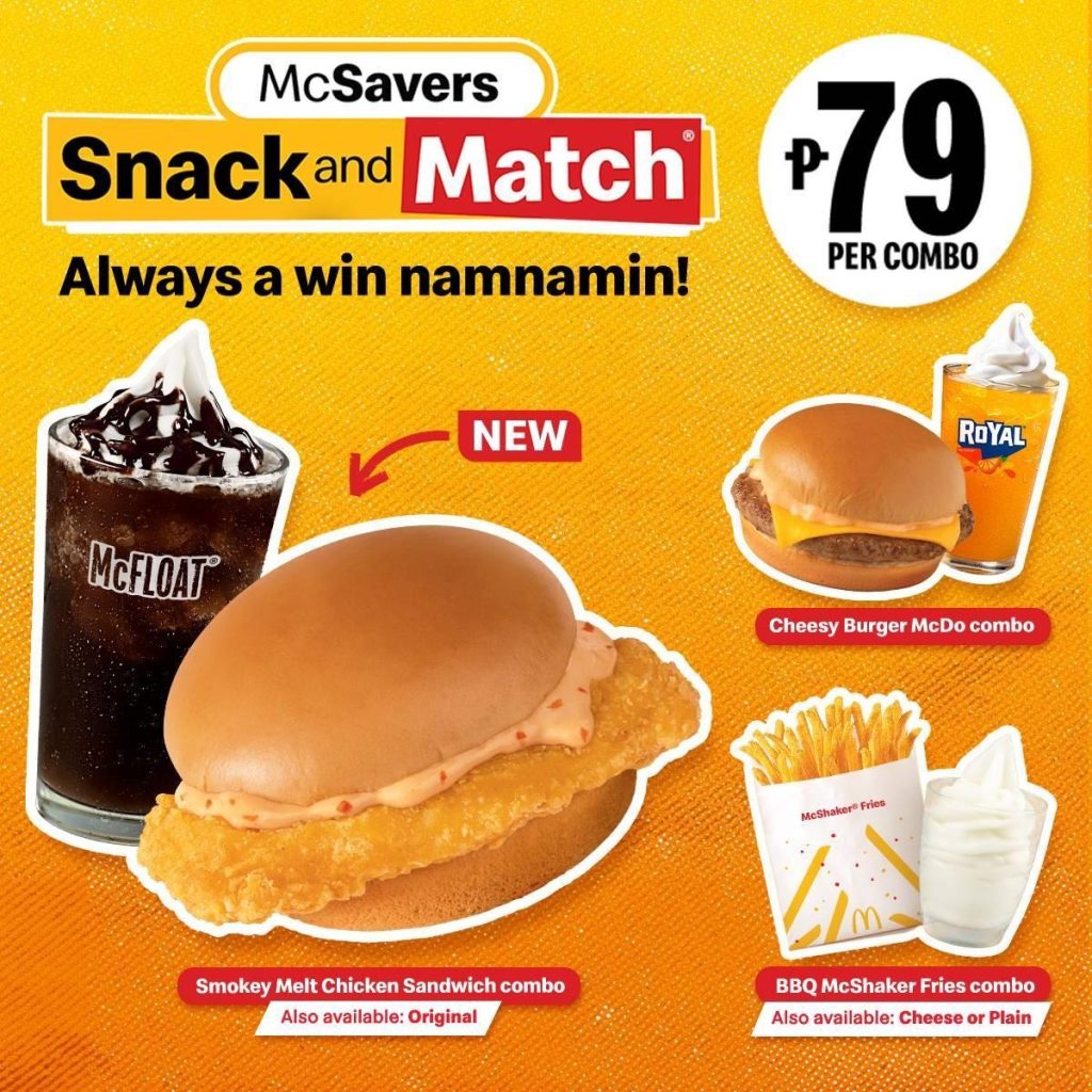 Celebrate everyday wins with McSavers Snack & Match at only P59!