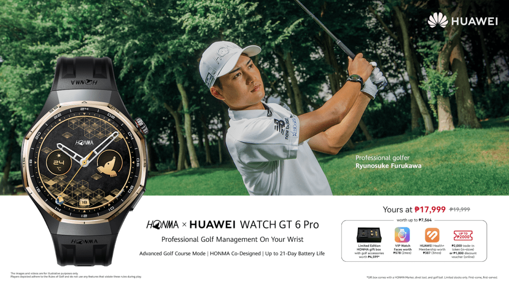 Elevate Your Game with HONMA x HUAWEI WATCH GT 6 Pro: Luxury Craftsmanship Meets Pro-Level Golf Intelligence, Now Available for PHP 17,999