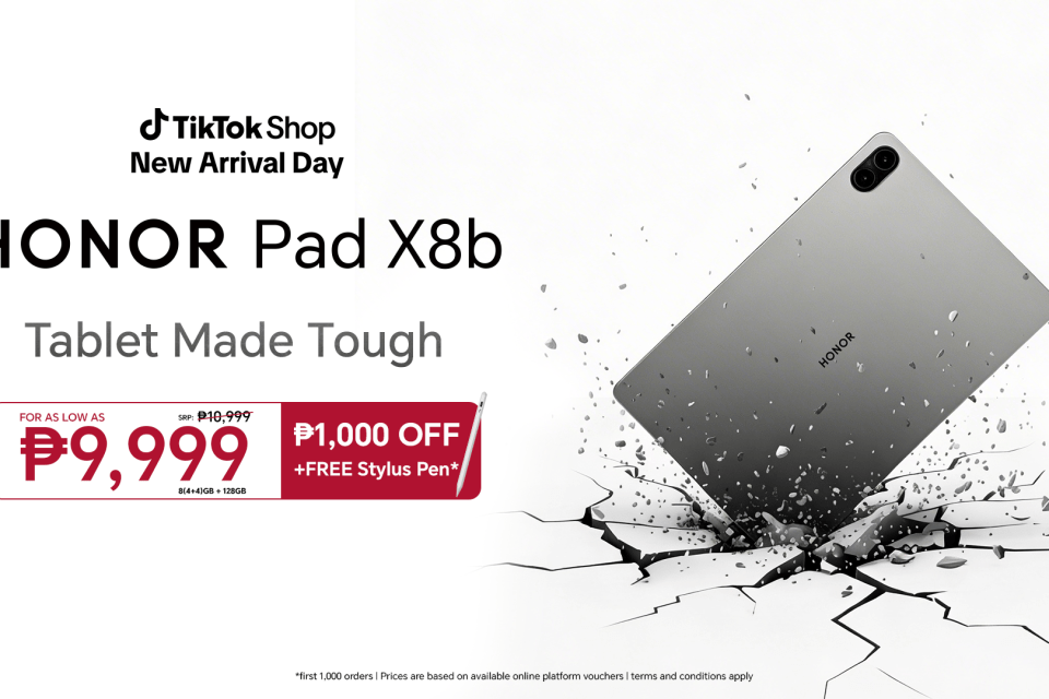 Tablet Made Tough: HONOR Pad X8b Now Available on TikTok Shop for Php 9,999!