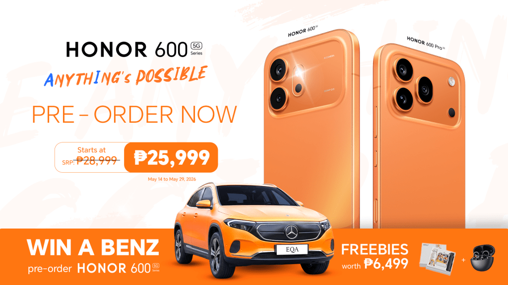 Pre-order the new HONOR 600 Series from just ₱25,999 and drive home a Mercedes-Benz!&nbsp;