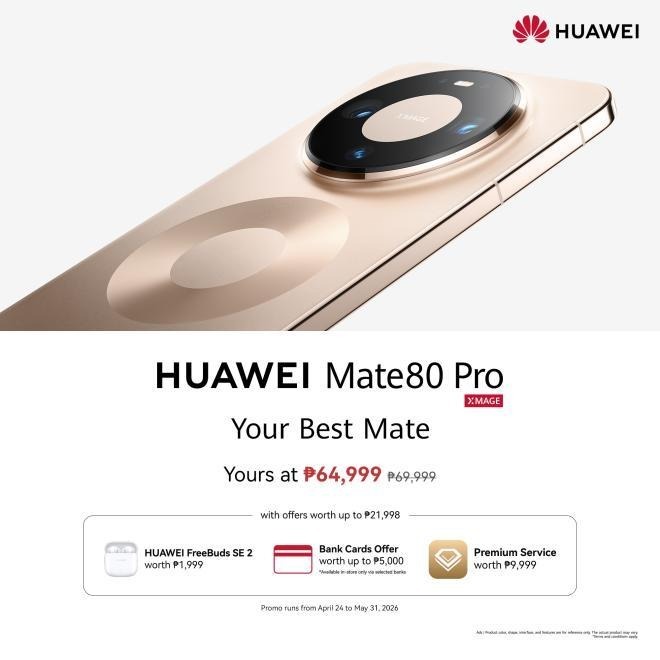 Make Every Summer Moment Count with Your Best Mate: The HUAWEI Mate 80 Pro, Available at PHP 64,999 for a Limited Time