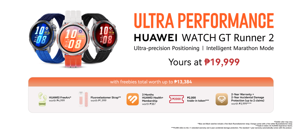 By Runners for Runners: HUAWEI WATCH GT Runner 2, Developed with King of Marathon Eliud Kipchoge, Now Available for PHP 19,999