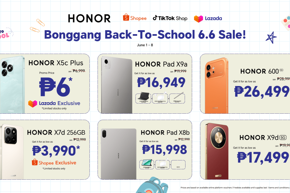 HONOR Makes Back-to-School Shopping &lsquo;Bongga&rsquo; with Big 6.6 Deals and Student Productivity Bundles