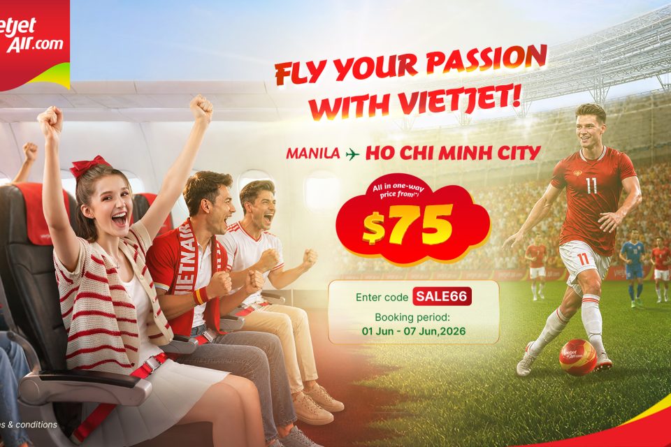 Vietjet Unveils Mega Sale Until June 7 on Manila&ndash;Ho Chi Minh City and Routes to Europe and Central Asia