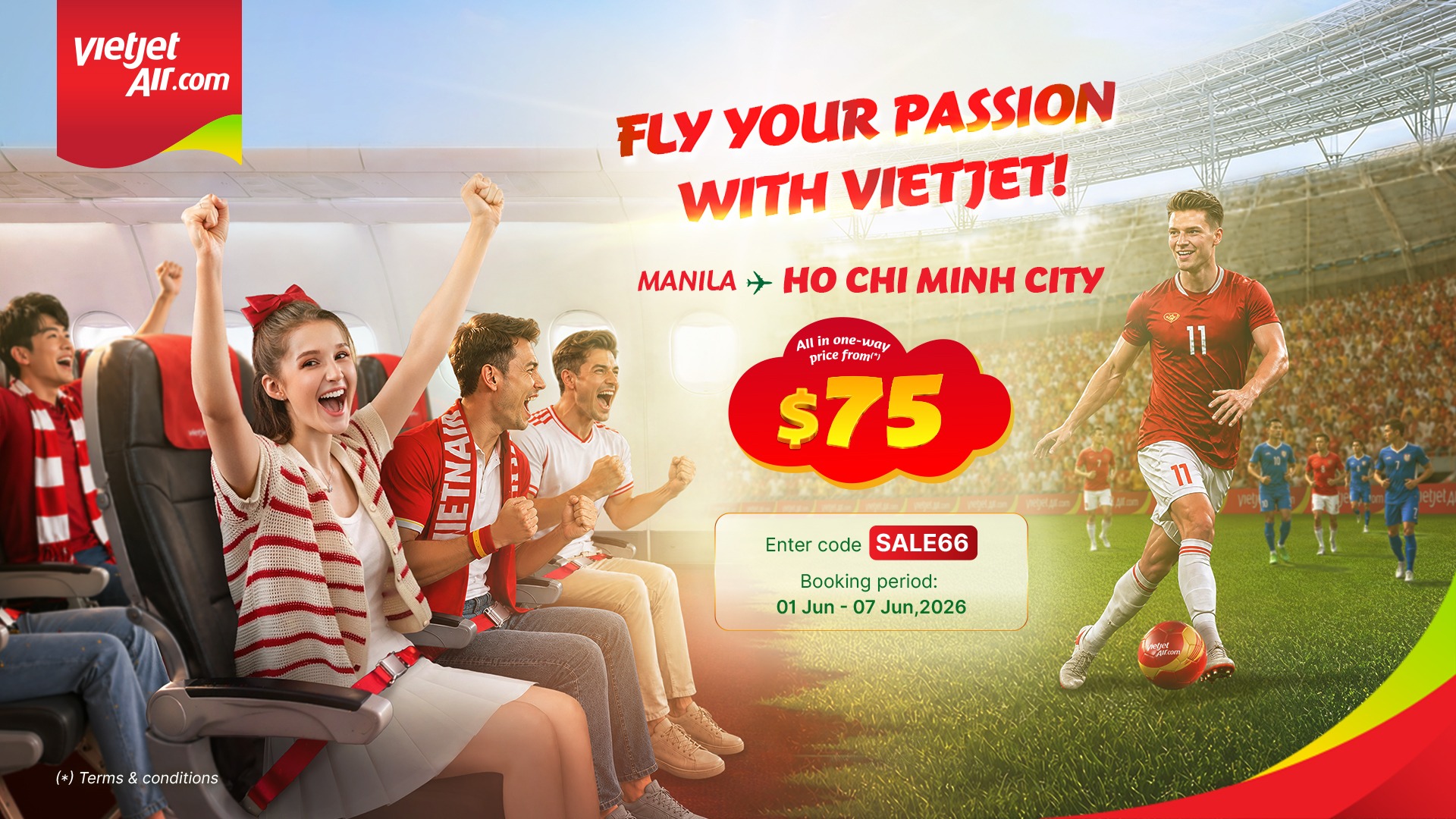 Vietjet Unveils Mega Sale Until June 7 on Manila&ndash;Ho Chi Minh City and Routes to Europe and Central Asia