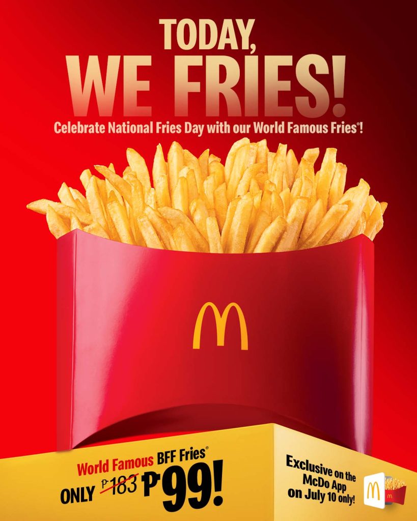 McDonald’s Celebrates National Fries Day on July 10 with BFF Fries Blowout McDonald’s Celebrates National Fries Day on July 10 with BFF Fries Blowout