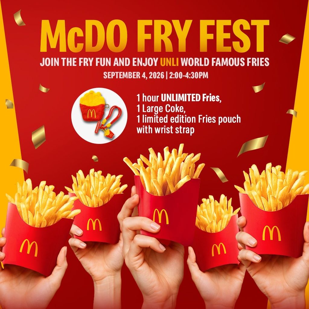 The biggest Fries Party is happening this September 4 at McDonald’s The biggest Fries Party is happening this September 4 at McDonald’s