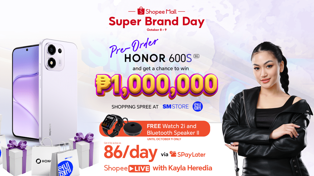 Shop the All-New HONOR 600S 5G and Get a Chance to Win PHP 1M Worth of Shopping Spree! Shop the All-New HONOR 600S 5G and Get a Chance to Win PHP 1M Worth of Shopping Spree!